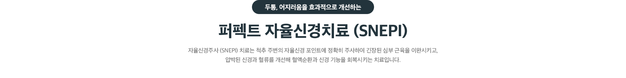 SNEPI 치료로 심부 근육 이완과 혈류 개선 효과 설명